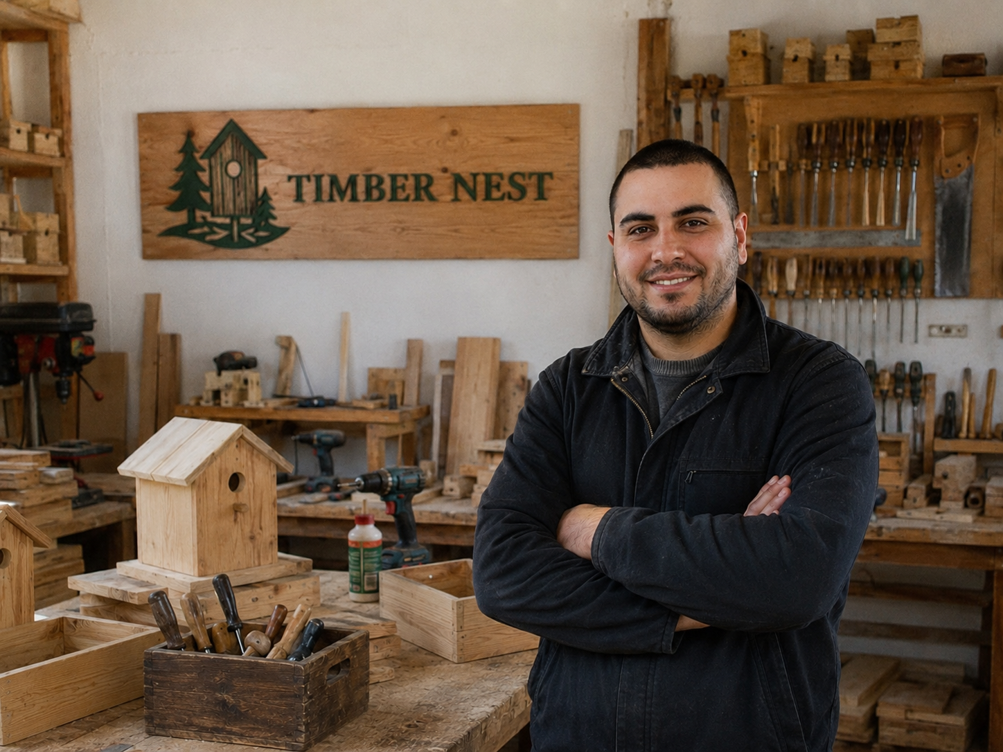 Ventsislav Georgiev in his London workshop
